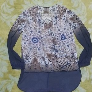 Alberto Makali Asymmetric Print Blouse